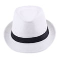 thumbnail image 2 of Panama Cowboy Cap for Women Men Outdoor Travel, Short Brim Straw Summer Beach Roll up Sun Hat, 2 of 8