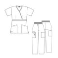 thumbnail image 4 of Sivvan Femmes Gommage Ensemble - Pantalon Cargo Multi Poche et Élégant Wrap Top, 4 of 6