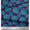 thumbnail image 3 of Soimoi Cotton Poplin Fabric Floral Mandala Print Sewing Fabric Yard 56 Inch Wide, 3 of 3