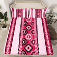 thumbnail image 2 of jejeloiu Ancient Bohemian Aztec Twin Sheet Sets,Pink Black Bedding For Adult 3pcs, 2 of 7