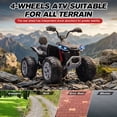 thumbnail image 6 of MUKIDY 24V Kids ATV 4-Wheeler, 24 Volt Ride on Toy for 3-8 Kid w/ 2x200W Motor, 5Mph Max Speed - Black, 6 of 9