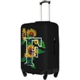 thumbnail image 3 of Sunflower Initial Name F Black Luggage Cover Elastic Washable Stretch Suitcase Protector Anti-Scratch Travel Suitcase Cover for Kid and Adult L (Fit 25-28 inch suitcase), 3 of 6