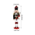thumbnail image 3 of Gymnture christmas Christmas Nutcracker Figurine Wood Nutcracker Xmas Desktop Decor Bookshelf Decoration, 3 of 10