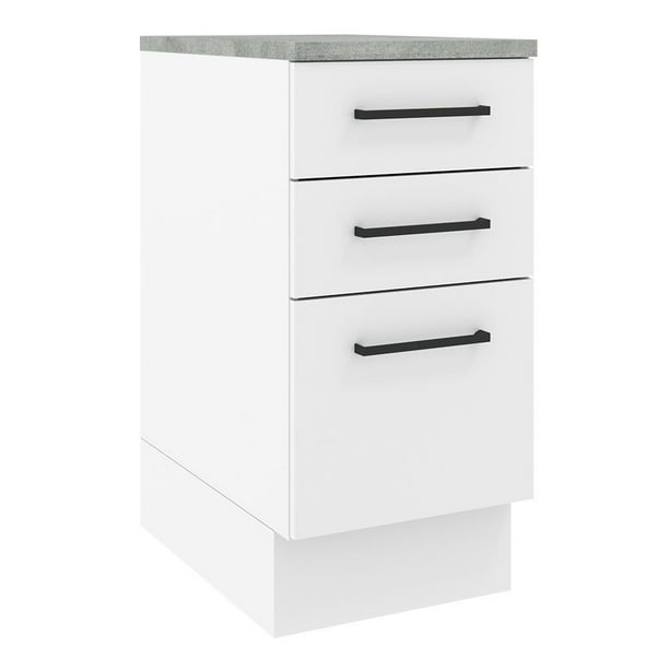 Mueble Inferior de cocina MADESA Agata 40 cm 3 cajones
