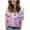 Purple-20, variant on Ultrave Womens Tunic Tops V Neck 1/2 Sleeve Print Baggy Shirts Fashion Clothes