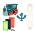thumbnail image 4 of Juguetes educativos de aprendizaje temprano de tren de colocación creativa para niños azul con 60 piezas CUTICAT Juguetes de tren eléctrico, 4 of 8
