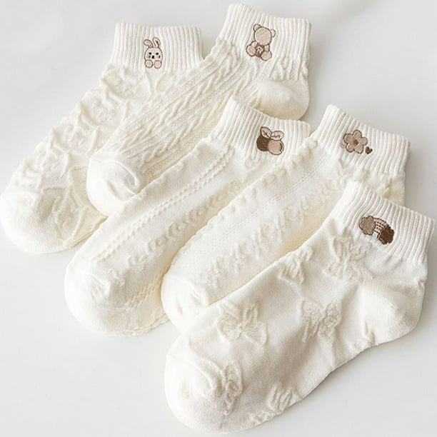 Calcetines de primavera y verano para mujer, calcetines cortos finos de verano, calcetines náuticos transpirables Mori que combinan con todo, calcetines cortos de encaje de tulipán