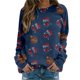 thumbnail image 1 of Gibobby Sudadera navideña mujer Blusa de sudadera estampada con cuello redondo y manga larga para entrenamiento diario en casa y al libre para mujer(Marina,CH), 1 of 5