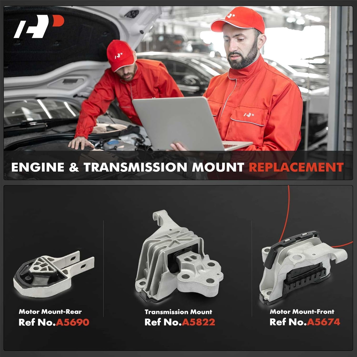 A-Premium 3PCS Engine Motor Mount and Transmission Mount Set Compatible with Dodge Dart 2013 2014 2015 2016 L4 2.0L Naturally Aspirated, Replace# 68081488AH, 68081488AC
