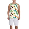 thumbnail image 4 of Gaeub Floral Vintage Men's Mesh Basketball Jersey, Quick-Drying Sleeveless Top S-4XL, Loose Muscle Tank Top -Small, 4 of 9