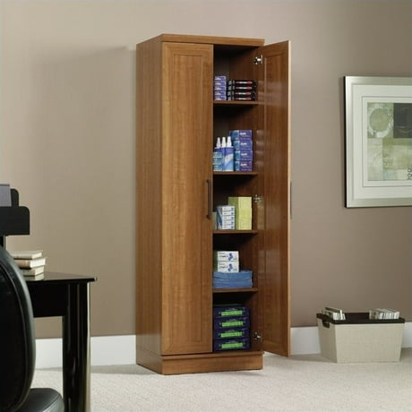 Sauder Homeplus Storage Cabinet in Sienna Oak Finish