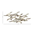 thumbnail image 4 of DecMode White Metal Flying Flock Of Bird Wall Decor, 4 of 12