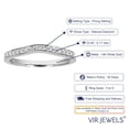 thumbnail image 4 of Vir Jewels 0.16 CTTW Contour Milgrain Diamond Wedding Band 14K White Gold Round Size 9.5 Female Adult, 4 of 7