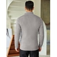 thumbnail image 3 of COOFANDY Men's Quarter Zip Up Sweaters Slim Fit Lightweight Pullover Mock Neck Long Sleeve Polo Sweater, 3 of 6