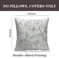 thumbnail image 2 of LALILO Throw Pillow Covers Peony Floral Vintage Flower Damask Cushion Cover 18" x 18", 2 Pack, 2 of 6