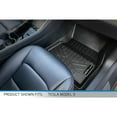 thumbnail image 3 of SMARTLINER All Weather Custom Fit Floor Mats 2 Rows & Rear Cargo Liner Compatible With 2017-2021 Tesla Model 3, 3 of 5