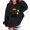 Black, variant on Grblisyd Girls Casual Long Sleeve Hoodies Cute Oversized Halloween Sweatshirt Tops with Kangaroo pocket