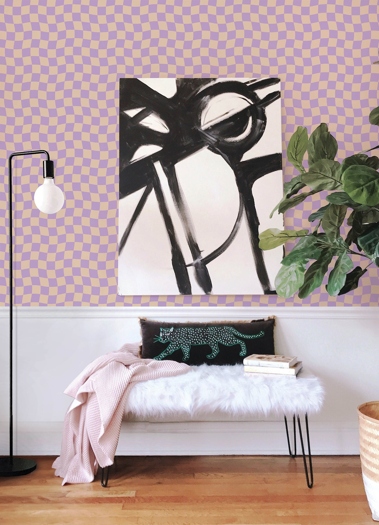 Groovy Checker Peel & Stick Wallpaper