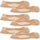 thumbnail image 1 of Invisible Socks 3Pairs Light Yellow Cloth Bamboo Comfort Anti-Skid Silicone Socks for Women, 1 of 5