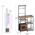 Bakers Rack with Storage - 27.56 x 11.81 x 54.92 in Coffee Bar Cabinet ...