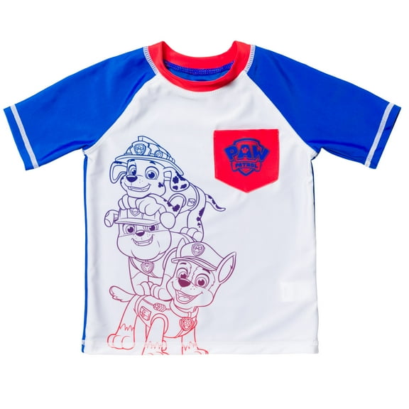 Paw Patrol Chase Marshall Rubble Toddler Boys Rash Guard Toddler to Little Kid