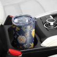 thumbnail image 5 of 20oz Insulated Tumbler, Travel Coffee Tumbler with Lid, Cup Holder Friendly Travel Coffee Mug, Stainless Steel Thermos, 20 Oz Tumbler, Reusable Insulated Coffee Mug with Lid (Maple Leaf Pumpkin ), 5 of 7