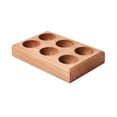 thumbnail image 3 of Huevera de madera, contenedor para huevos, mini huevera de madera, bandeja para guardar huevos 6 rejillas, 3 of 9