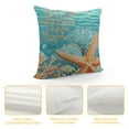 thumbnail image 4 of Chilfamy Nautical Coastal Pillow Covers Teal Beach Theme Ocean Seashell Coral Starfish Throw Pillow Covers Summer Outdoor Pillow Cases Cushion Covers for Couch Bed Sofa Decor White, 4 of 5