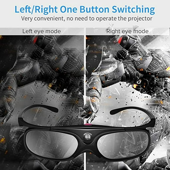 GLASS DLP Link 3D Glasses Active Shutter Rechargeable Glasses For DLP 3D Projectors one pack