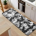 thumbnail image 5 of Gray Black Camo Digital Pattern Kitchen Rug Mat,Kitchen Runner Rugs Non Skid Washable,Decorative Kitchen Floor Mats for Kitchen,Sink,Laundry,17"x47.2", 5 of 7