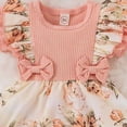 thumbnail image 4 of mgoYE Newborn Baby Girl Clothes Infant Dress Outfit Summer Romper Jumpsuit Headband Overall Skirt Clothing Set(Pink,0-3 Months), 4 of 5