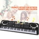 thumbnail image 3 of Teclado eléctrico digital Piano portátil Teclado multifuncional con micrófono Teclado de música para niños 61 teclas Eigraketly EL013898-02, 3 of 6