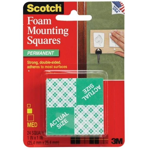 3m 11124 24 Count 1 in. X 1 in. Scotch Mounting Squares