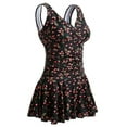 thumbnail image 1 of Women Modest Swim Dresses Flower Printing Plus-Size Swimsuit Padded One Piece Swimwear Bathing Suits, 1 of 5
