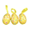 thumbnail image 2 of Easter Eggs Hanging Ornaments,3Pcs Yellow Buffalo Plaid Dots Easter Hanging Eggs,Colorful Decorative Eggs Baubles Ornaments,Spring Farmhouse Easter Basket Filler Decor, 2 of 5