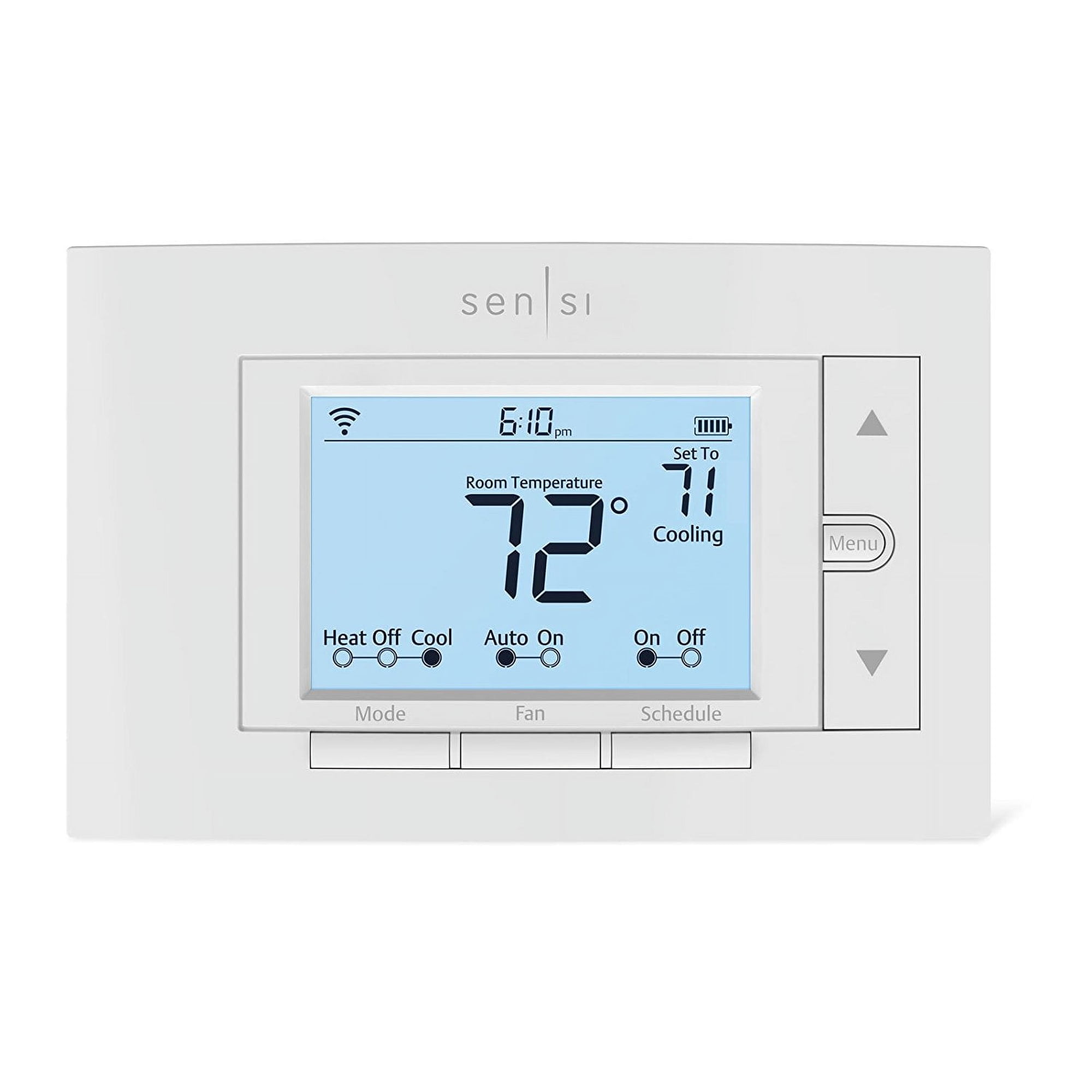 Emerson Sensi Smart Programmable Wi-Fi Thermostat-White