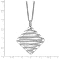 thumbnail image 3 of 925 Sterling Silver Cable Necklace with Pendants Chain CZ 24 inch, 3 of 4
