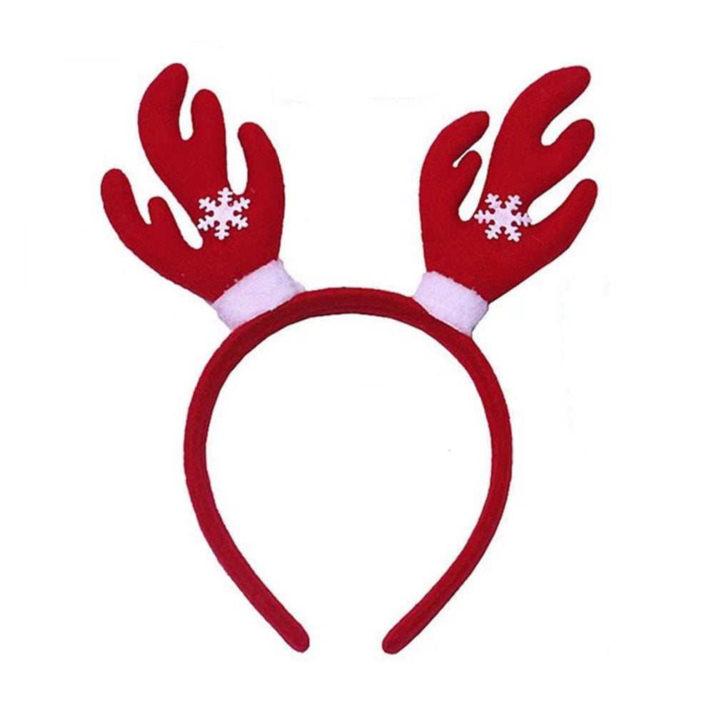 santa hats and reindeer antlers