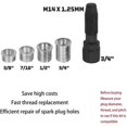 thumbnail image 2 of Dww-5 Pcs Kit de Réparation pour Filetage de Bougies D'allumage M14 X 1,25, Kit de Refiletage de Culasse, Refiled Bougie, Outil de Réparation de Fichier, 2 of 5