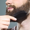 thumbnail image 4 of Cepillo para barba de hombre, cepillo para bigote con mango ergonómico, cepillo para barba, aceite, peine para el cabello, cepillo para el cuidado de la barba, cepillo alisador de barba, 4 of 8