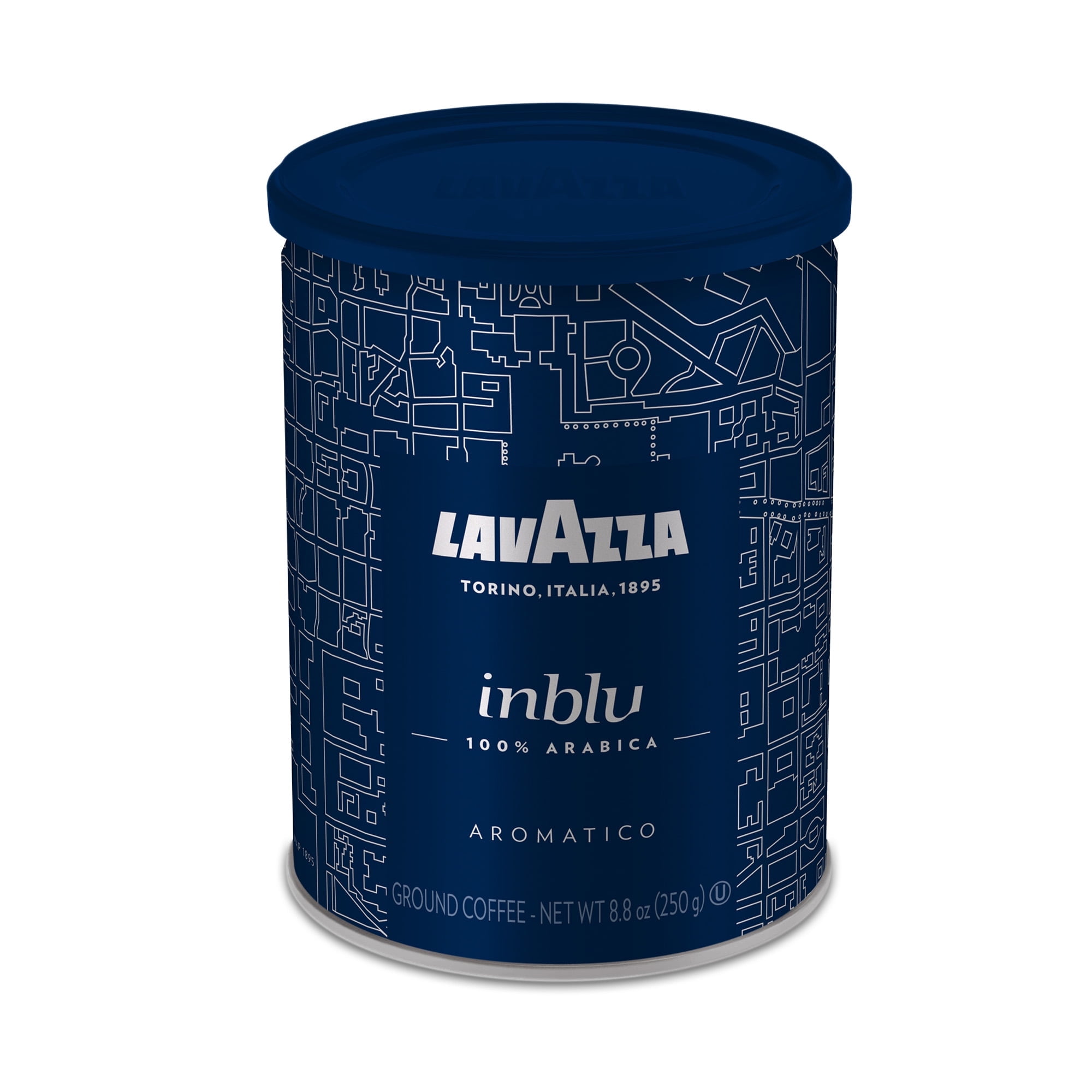 Lavazza Inblu Ground Coffee, 100% Arabica , 8.8 oz Tin (Pack of 4)