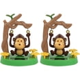 thumbnail image 3 of SHELLTON 2Pcs Solar Powered Dancing Toy Swinging Monkey Bobbleheads Shaking Car Dashboard Ornament for car Interior Decorations Ornament Gift, 3 of 6