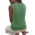 thumbnail image 3 of Sleeveless Women Casual Knit Button Cardigan Vest With Pocket, 3 of 4