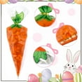 thumbnail image 4 of 200 Counts Easter Carrot Transparent Cone Cello Bags, Easter Bags for Goodies, Easter Treat Bags, Cellophane Carrot Shaped Goody Bags with Twist Ties for Easter Party Favor, Cookies, Candy, Popcorn, 4 of 7