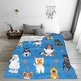 thumbnail image 5 of Salouo Cute Dogs Print Bed Blankets,Flannel Blanket Comfortable Air Conditioning Blanket Lightweight Blanket for Sofa Bed Travel & Couch -50"x40", 5 of 8