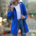 thumbnail image 2 of HongQid Imperméable Femme Long à Capuche Trench Doublé Coupe-Vent Veste de Voyage, 2 of 9
