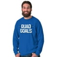 thumbnail image 5 of Quad Goals Weightlifting Barbell Long Sleeve TShirt Men Women Brisco Brands S, 5 of 6