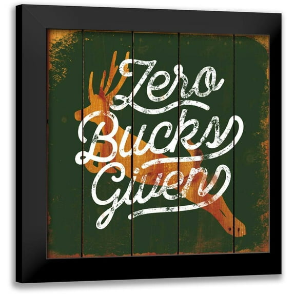 Brando, JJ 12x12 Black Modern Framed Museum Art Print Titled - Zero Bucks Here
