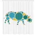 thumbnail image 3 of Rhino Shower Curtain, Dots Animal Pattern Abstract Fauna Illustration Wilderness Geometric Savannah, Fabric Bathroom Set with Hooks, 69W X 84L Inches Extra Long, Multicolor, by Ambesonne, 3 of 3