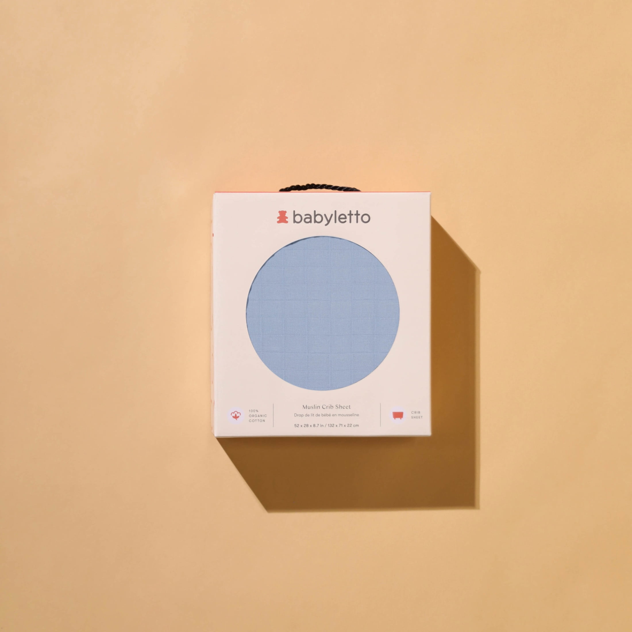 Babyletto Mini Crib Sheet in GOTS Certified Organic Muslin Cotton